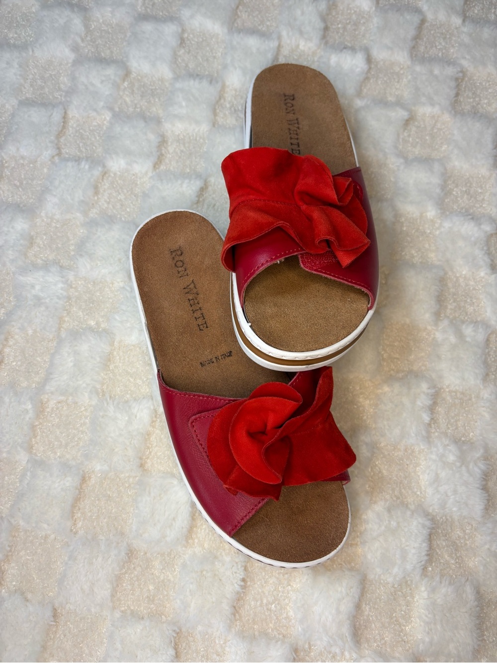 Ron White Women Frani Lipstick Sandals with Decorative Bow